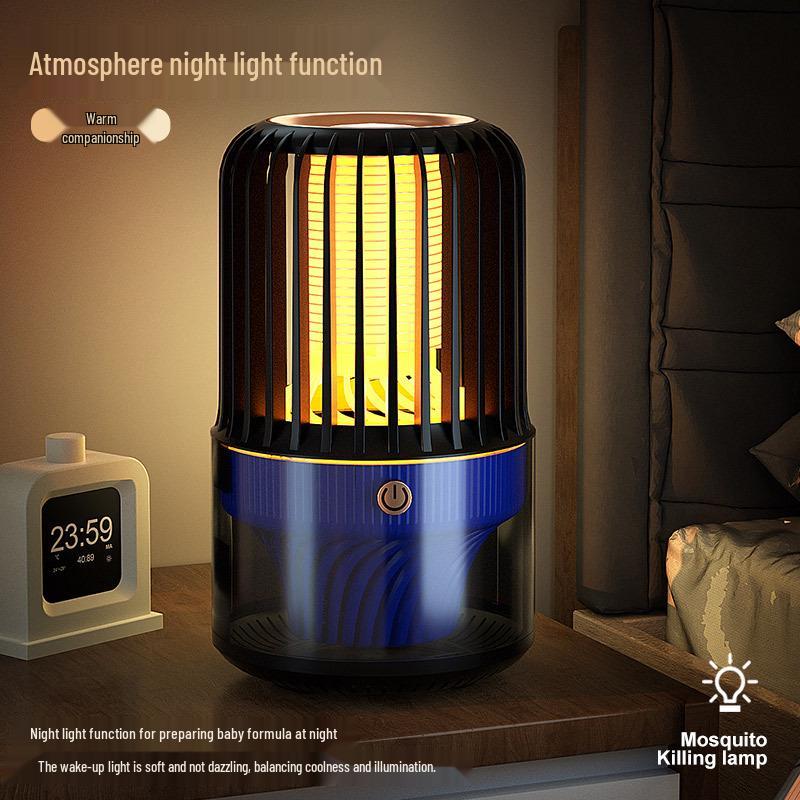 Portable USB Rechargeable Low-Noise Electric Shock Mosquito Killer Lamp for Indoor and Outdoor Use