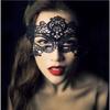 Lace Masquerade Mask Sexy Blindfold Black Eye Mask Hollow Flower Lace Eyemask for Costume Parties Valentine