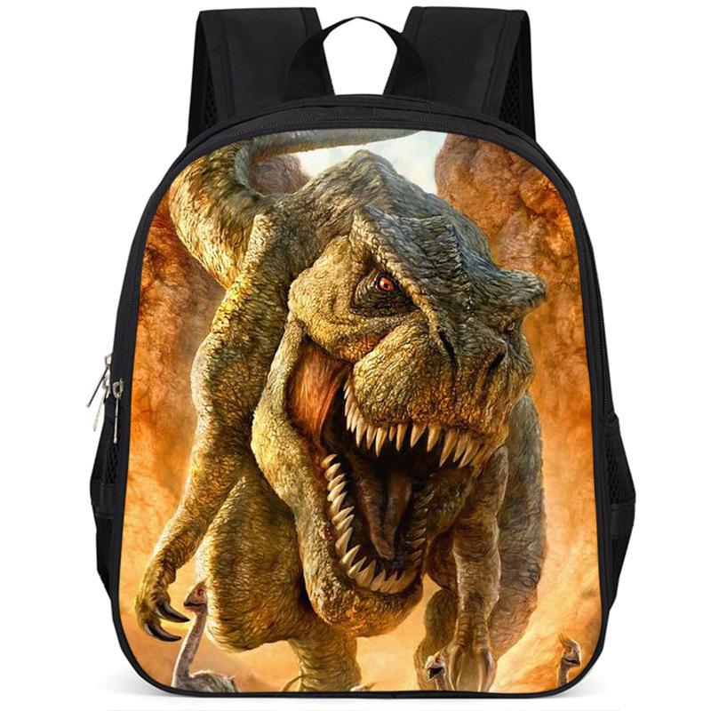 Dinosaur Rex Backpack, 15-Inch Single-Layer Student Double-Layer Large-Capacity Backpack