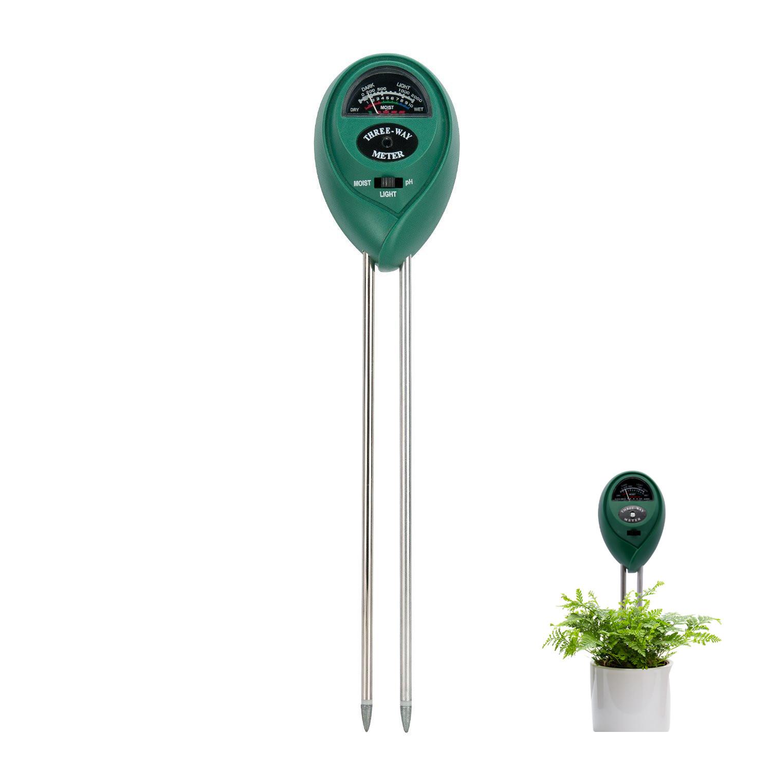 

1 Pcs Soil Tester, Plant Meter Garden Ph Shallow Moisturizing Lawn 3 In 1 for Farm Plants Indoor and Outdoor Plant Care Gardening Tools 1pc зелений