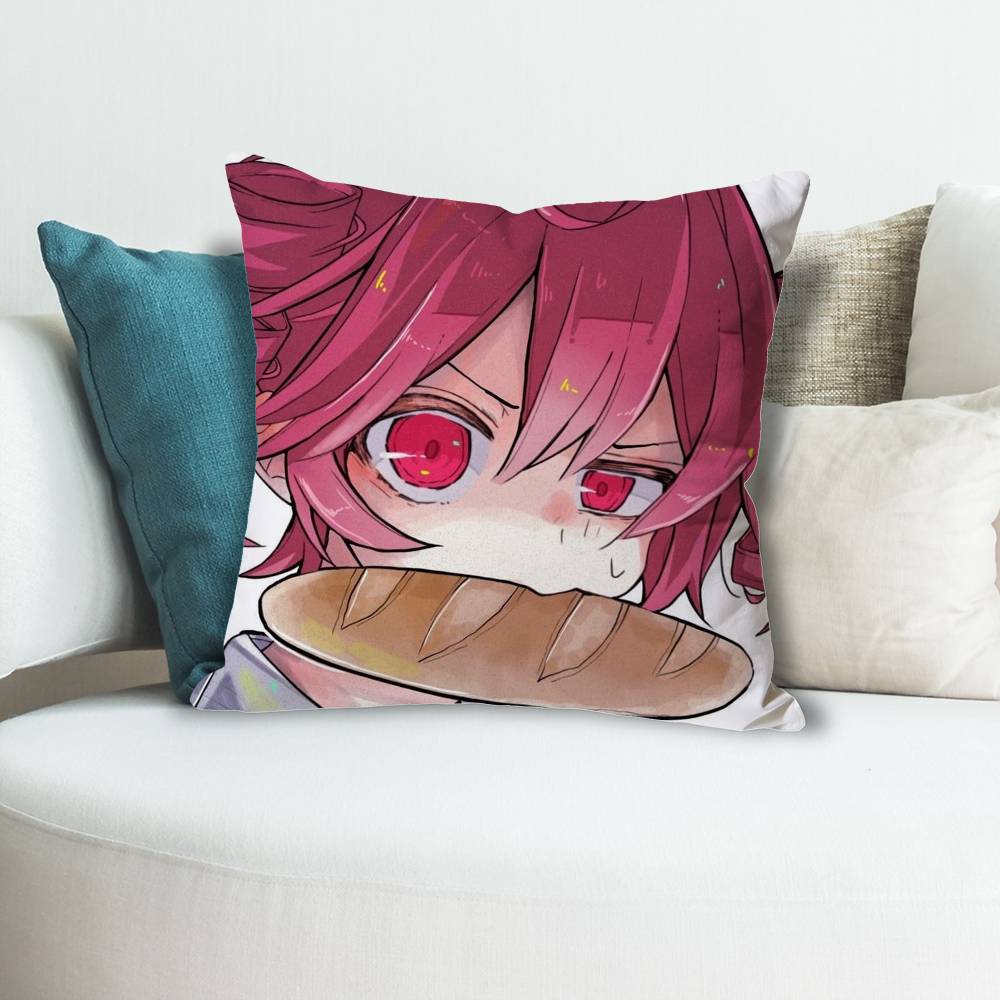 KKasane Cute TTeto Anime Celebrity Merchandise AllMatch Printed Pillow Case Sofa Car Office Room Decoration Protector