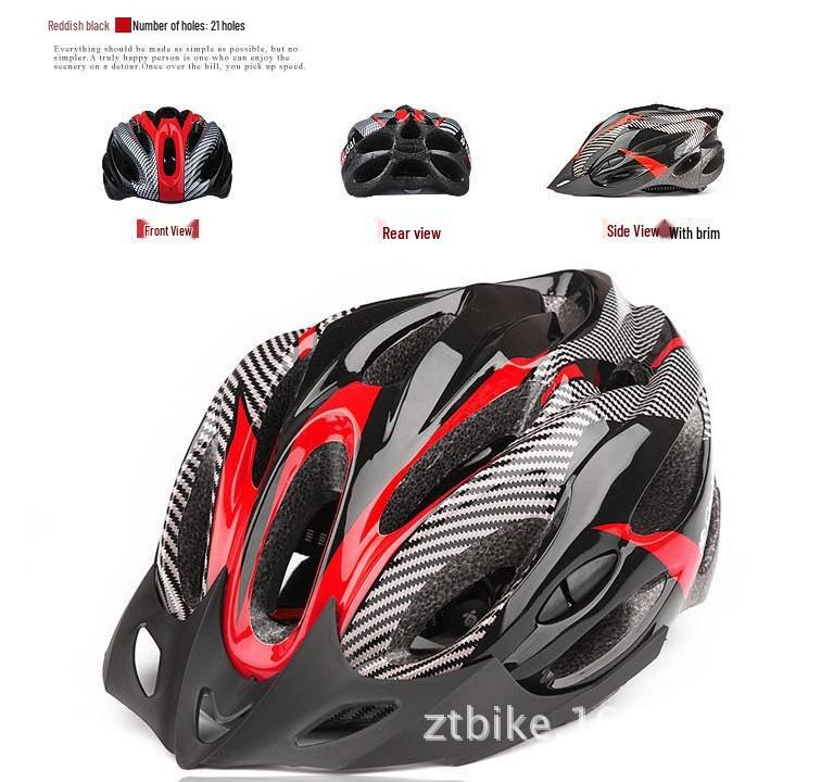 Carbon Fiber Mountain Bike Helmet with Detachable Visor