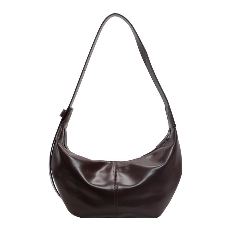 Ielgy Retro Large Capacity Tote Bag Fashion Niche Casual Pleated Commuter Dumpling Bag