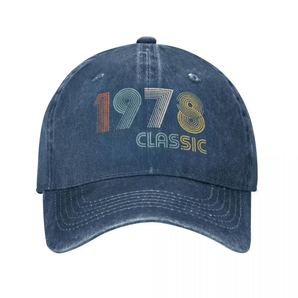 1978 Classic Birthday Unisex Style Baseball Caps Distressed Cotton Hats Cap Classic Outdoor Activities Soft Snapback Cap