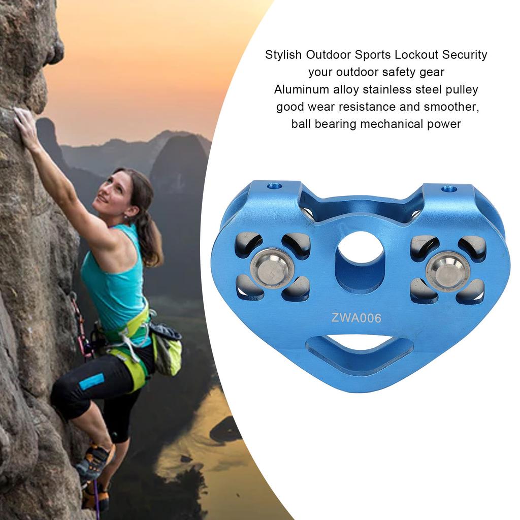 Podwójne koło pasowe do wspinaczki Zipline Koło pasowe do transportu lotniczego w kształcie serca do malowniczej kolejki linowej