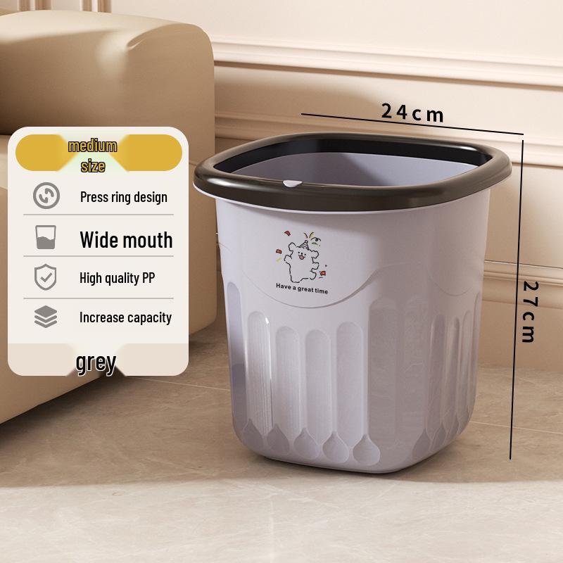 Large Capacity Trash Can for Home: Stylish Design for Living Room, Bedroom, Kitchen & Bathroom