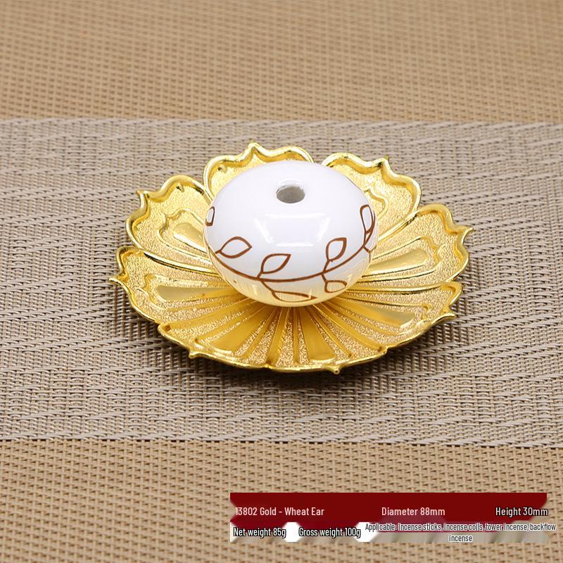 Zen Style Dual-use Ceramic Backflow Incense Burner and Holder Tray for Sandalwood Coil