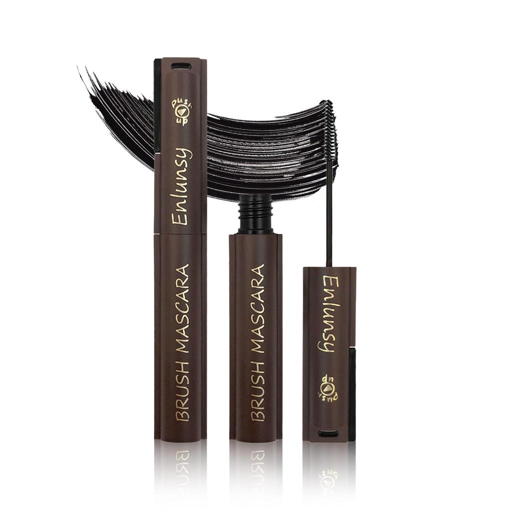 Wirwody Unlucy Long Curl with Eyelash Black Mascara, 2.5mm Ultra-Fine Brush, Waterproof, 24-Hour Lasting, No-Lump, Serum, 5ml, #01