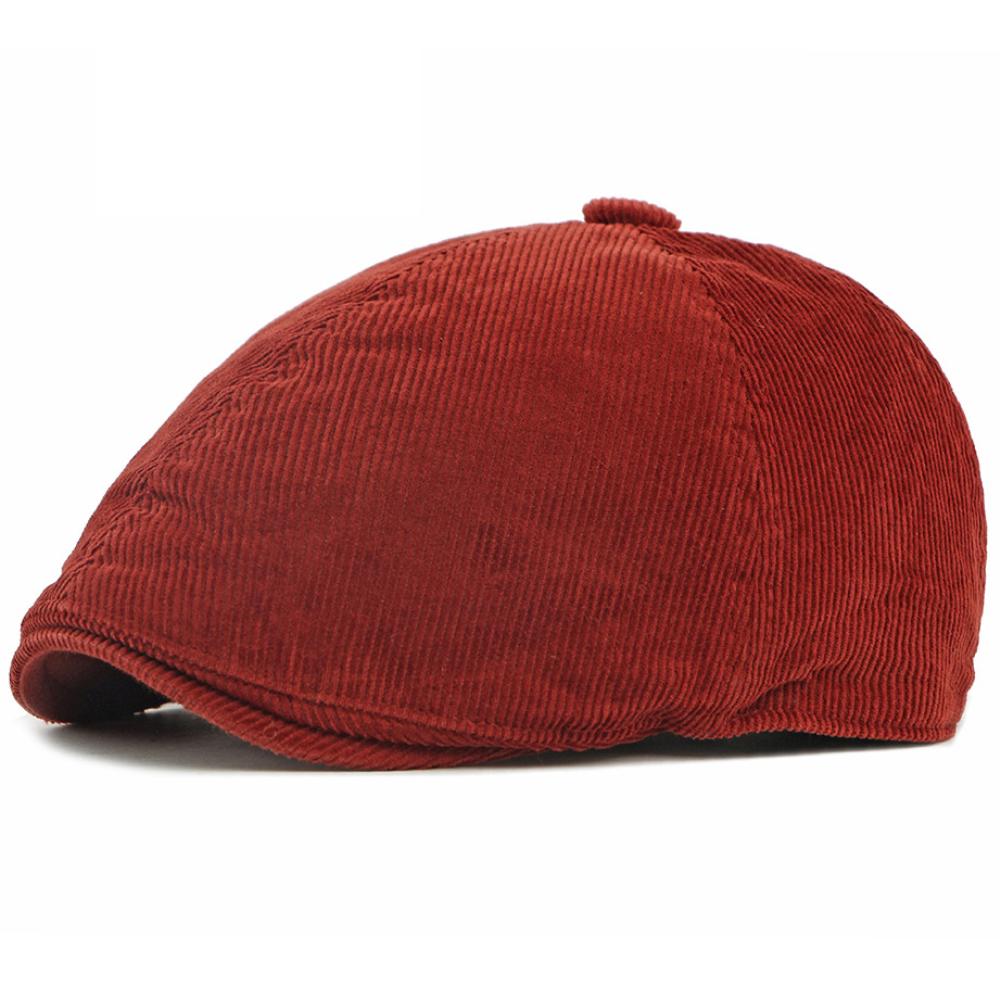 HT5051 Mens Berets Women Retro Artist Painter Beret Hat Spring Autumn Winter Flat Cap Male Female Corduroy Octagonal Beret Caps