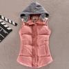 New Hooded Loose Peach Skin Vest Women's Autumn and Winter Short Large Size Padded Vest Coat