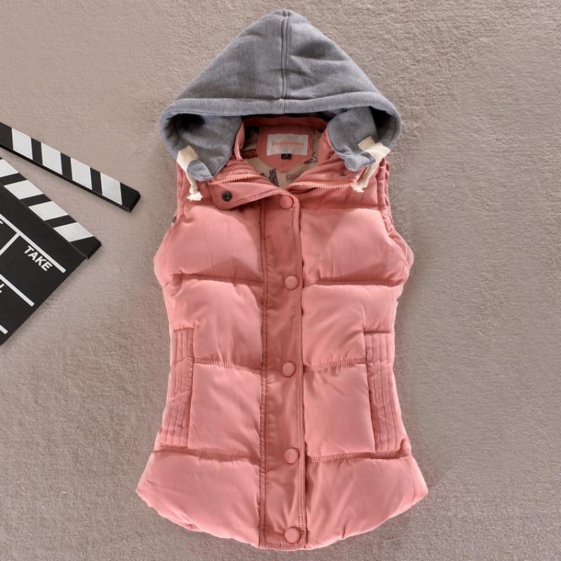 New Hooded Loose Peach Skin Vest Women's Autumn and Winter Short Large Size Padded Vest Coat