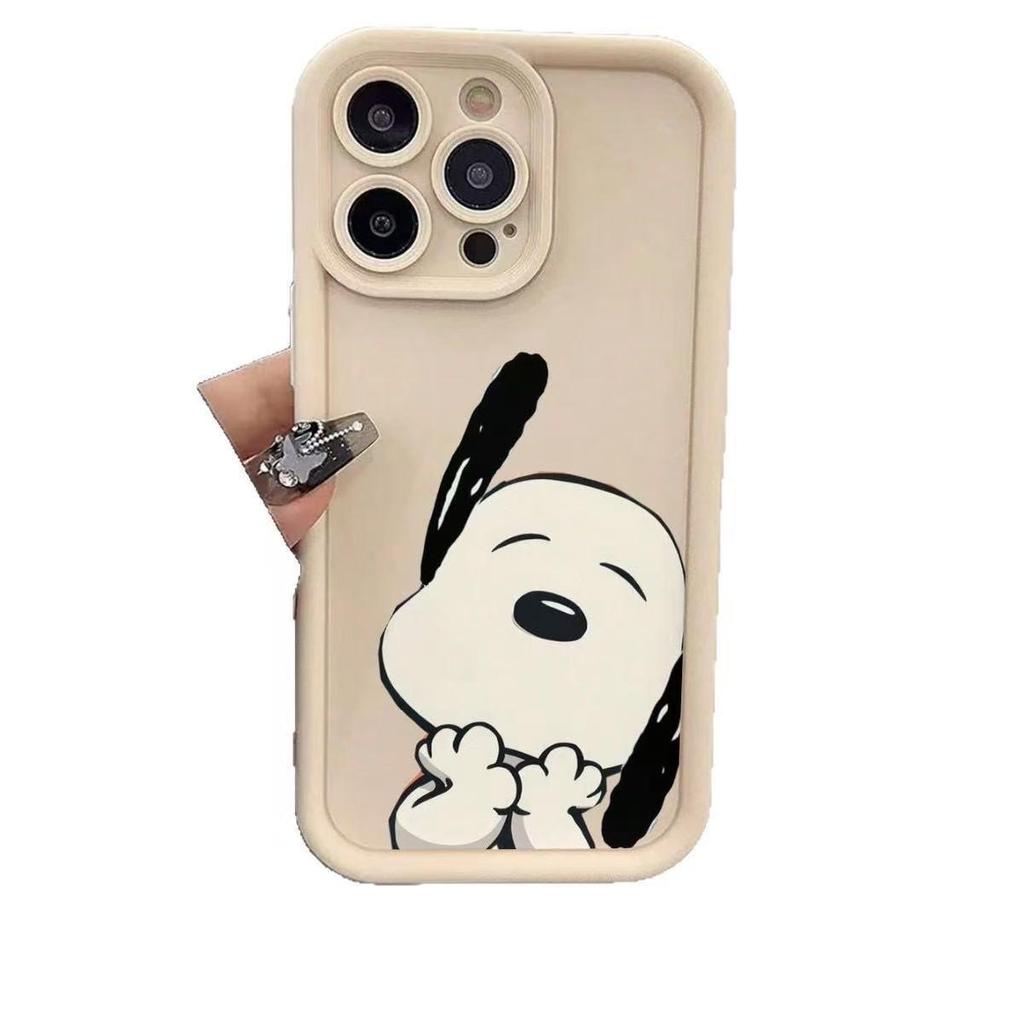 Snoopy Cheek-Resting Case for iPhone 13/14/15 Pro/16 Pro Max - Drop-Proof for Apple 17