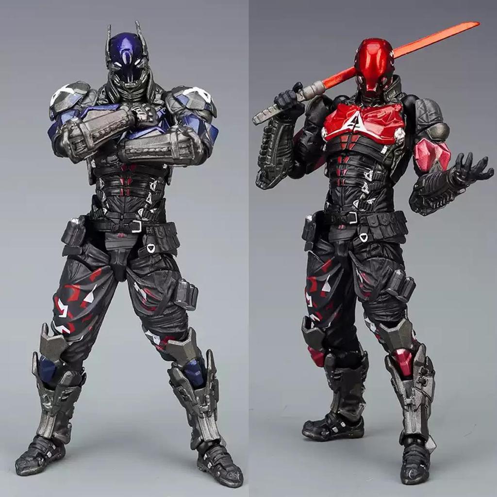 Kaiyodo Yamaguchi-style Arkham Knight Batman Figure, Articulated DC Superhero Model Soldier Figurine.