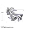 Light Luxury Winding Interwoven Leaf Ring Female Creative Personality Mosaic Zircon Trend Ring Index Finger Ring