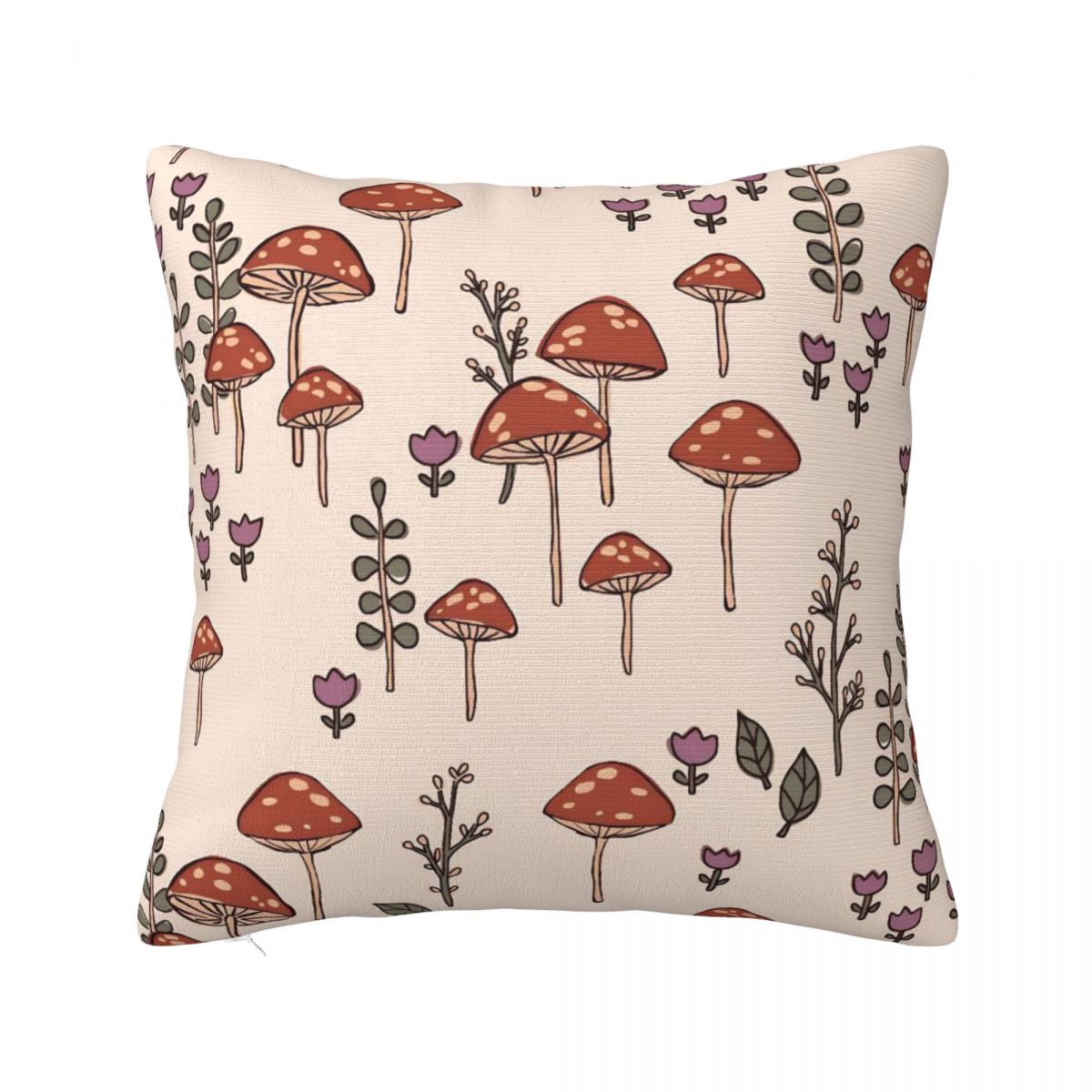 

Cottagecore Aesthetic Mushroom Dark Academia Frog Pillowcase Cushion Cover Decorative Pillow Case Cover Home Square 45X45cm 30x30cm 12x12in