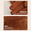 Luxury Protein Leather Fleece Lined Women'S Gloves Winter Cycling Windproof Keep Warm Elegant Touchscreen Gloves