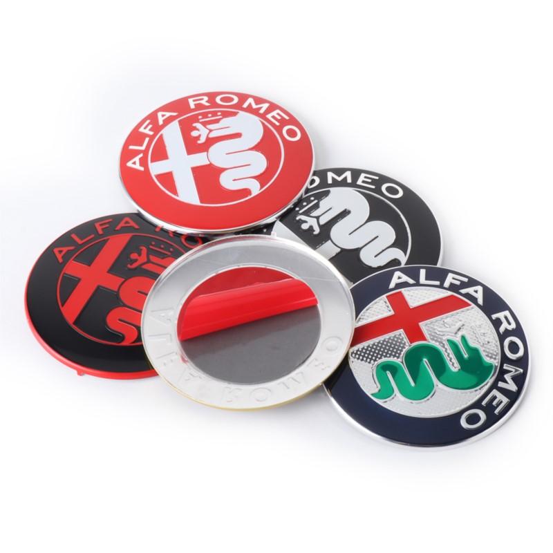 74MM Car Front Rear Emblem Trunk Badge Sticker Replace Accessories For Alfa Romeo Logo Giulia 159 147 156 Stelvio Giulietta Mito