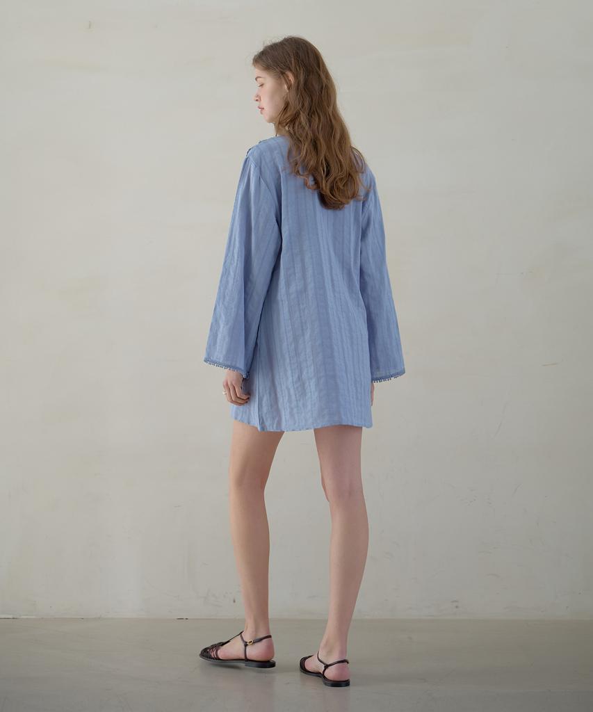 Atempo Kaftan Mini Onepiece_Soft Blue