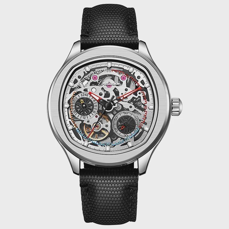 Top-Marke Luxus Skelett Tourbillon Automatische Mechanische Uhr für Herren Sport Vollstahl Wasserdichte Uhren