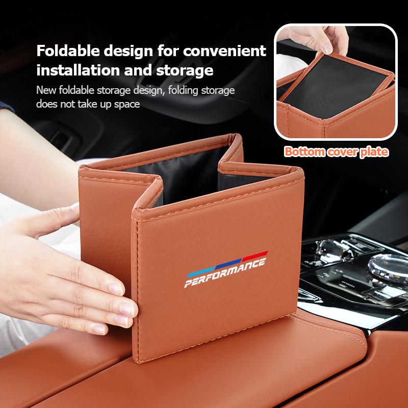 CLT1 Portable Car Trash Bin Garbage Can Foldable Waste Storage Basket For BMW E91 E92 E60 F10 F30 E39 E36 E87 X1 X3 X5 E70 E46 E90
