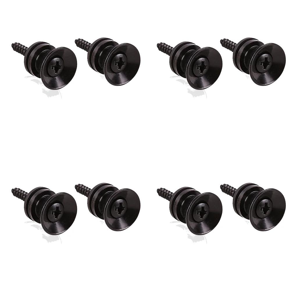 2pcs Guitar Pegs for Acoustic Electric Bass Ukulele Guitar Strap Buckle Lock Pins Metal Guitar Strap Buckle Button