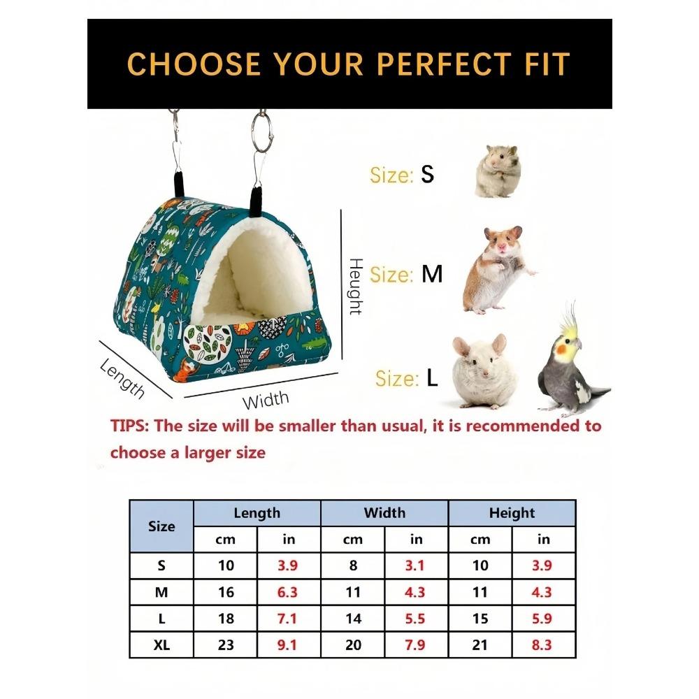 1 Stück, S/M/L/XL Vogelkäfig, Warmes Vogelnest, Winterbett, Haus Schuppen, Hängebett, Zelt, Plüsch Versteckzimmer, Kleintier Papagei