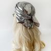 Y2K Liquid Silver Hair Scarf Hip Hop Punk Bandana Headwear Laser Color Hair Band  Girls