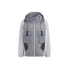 Men's Multi-Pocket Zipper Hoodie Sports Jacket, Light Silver