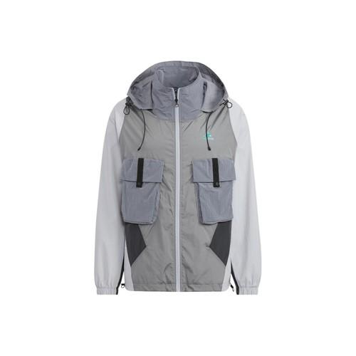 adidas Men s Multi-Pocket Zipper Hoodie Sports Jacket, Light Silver XL серебряный