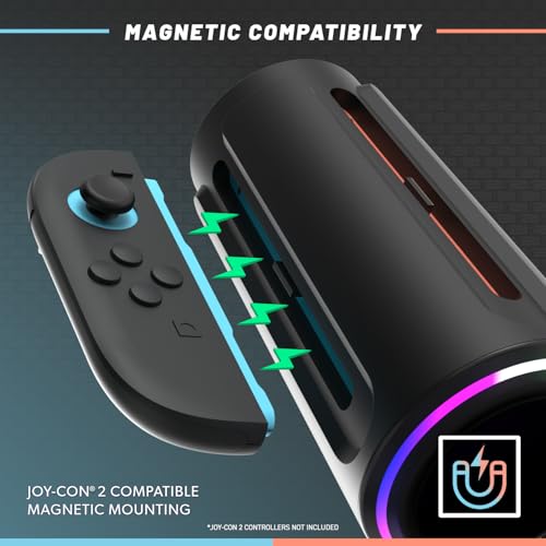 Hyperkin Power Beacon Joy-Con Tower Stand | Space-Saving Design & Supports 4 Joy-Cons Simultaneously, USB Connection & LED Light