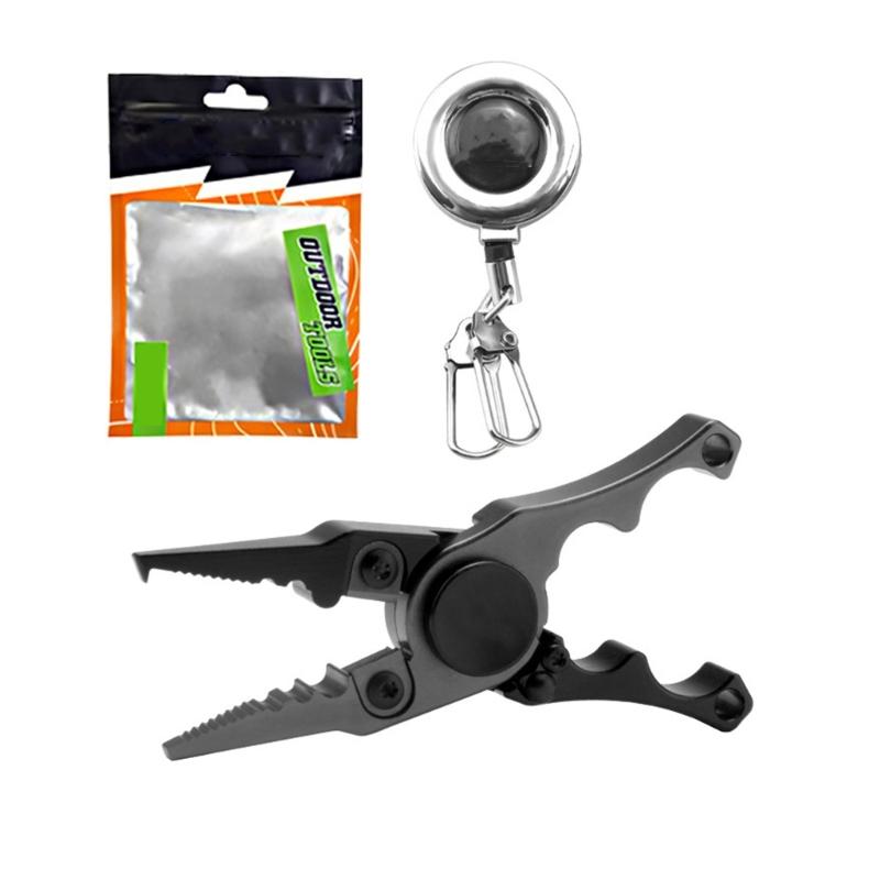 

Fishing Hook Remover with Ergonomic Handle Multifunctional Pliers Fishing Pliers Fishes Lip Gripper Fishing Plier Tool чорний