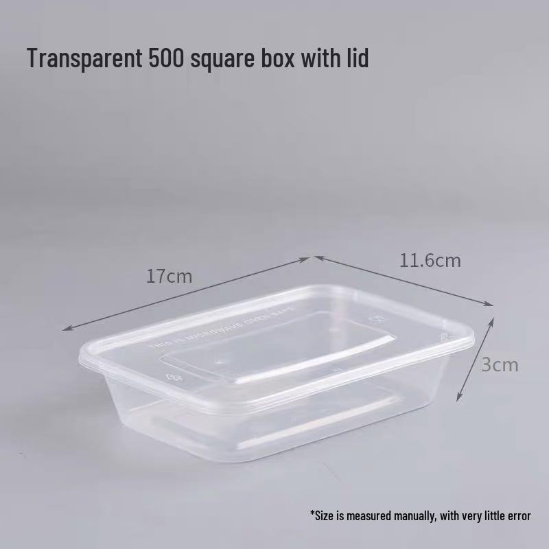 Deshangyuan 500ml Disposable Transparent Food Containers with Lids