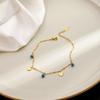 Metallic Turquoise Geometric Disc Anklet with Star and Butterfly Ornaments - Cold Temp Niche Style Accessories