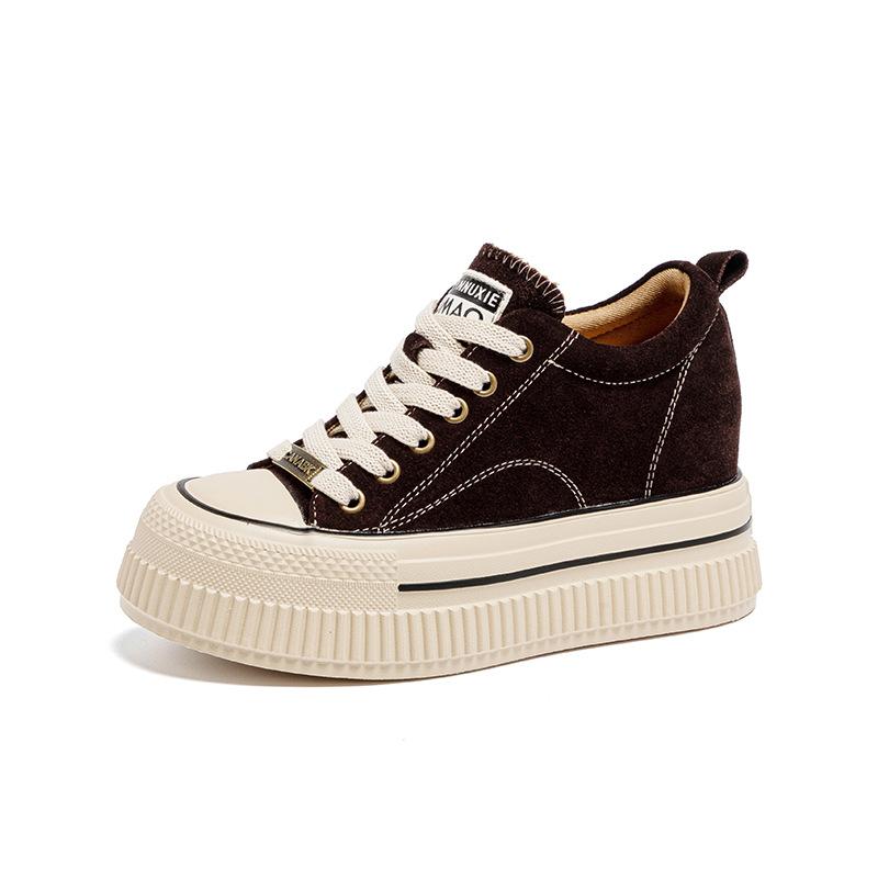 Thick soled casual shoes 2026 Spring and Autumn new versatile board shoes for women