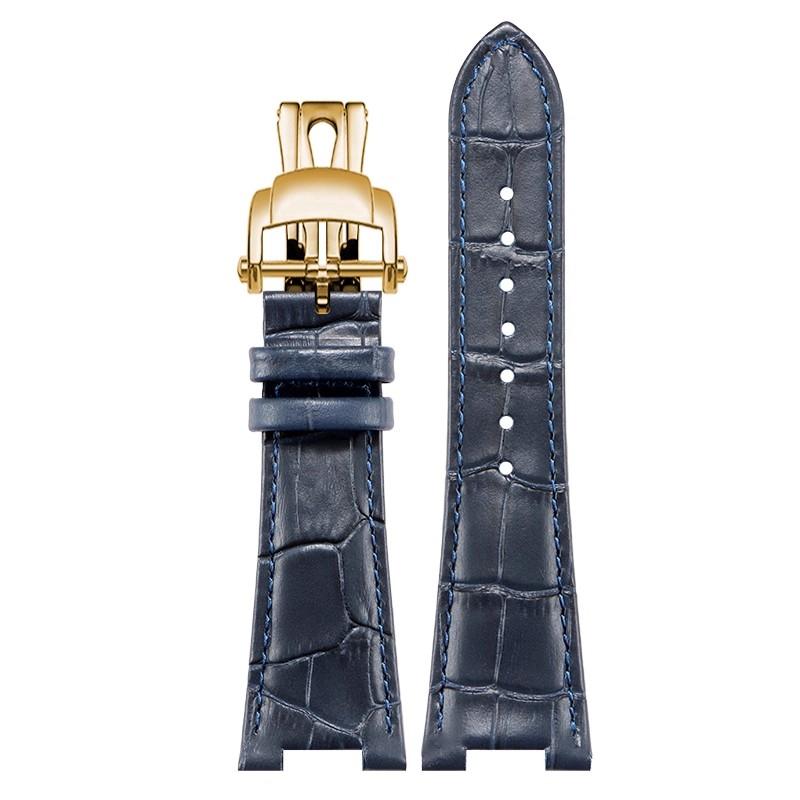Patek Philippe Nautilus Serisi İçin Gerçek Dana Derisi Saat Kayışı 25mm Dana Derisi 5711 5712G Erkek Premium Saat Kayışları