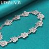 925 Sterling Silver Flower Tassels Chain Bracelet Fashion Jewelry MB229