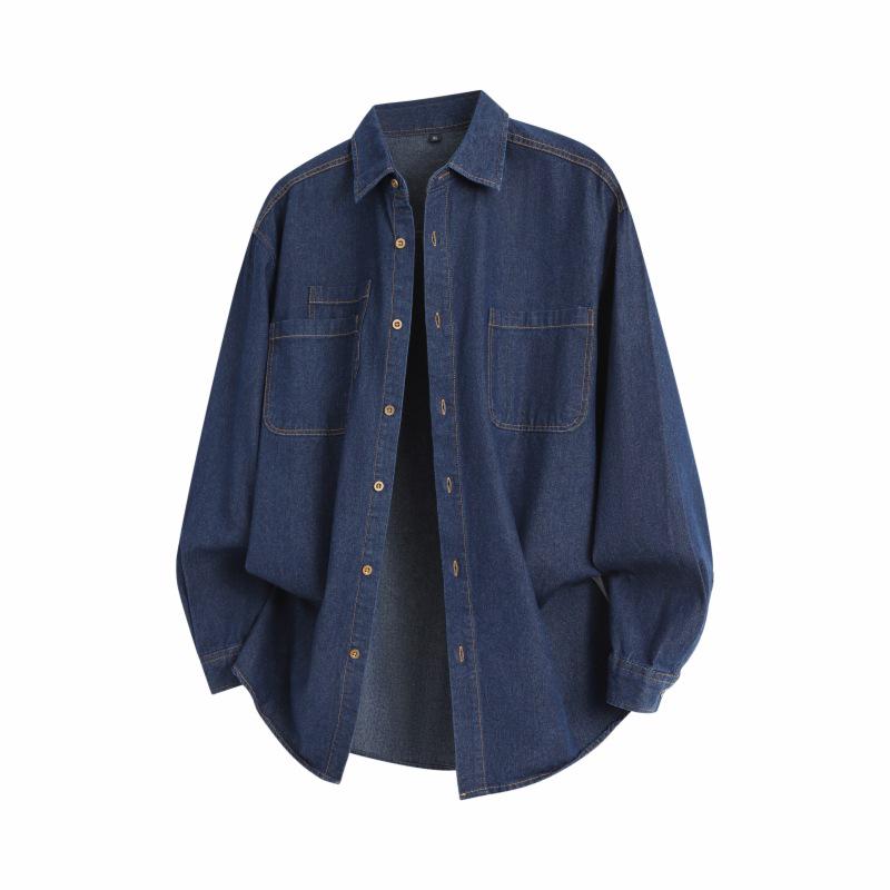 Men's Spring/Autumn Corduroy Long-Sleeved Shirt - Fashionable for Middle-aged and Young Men