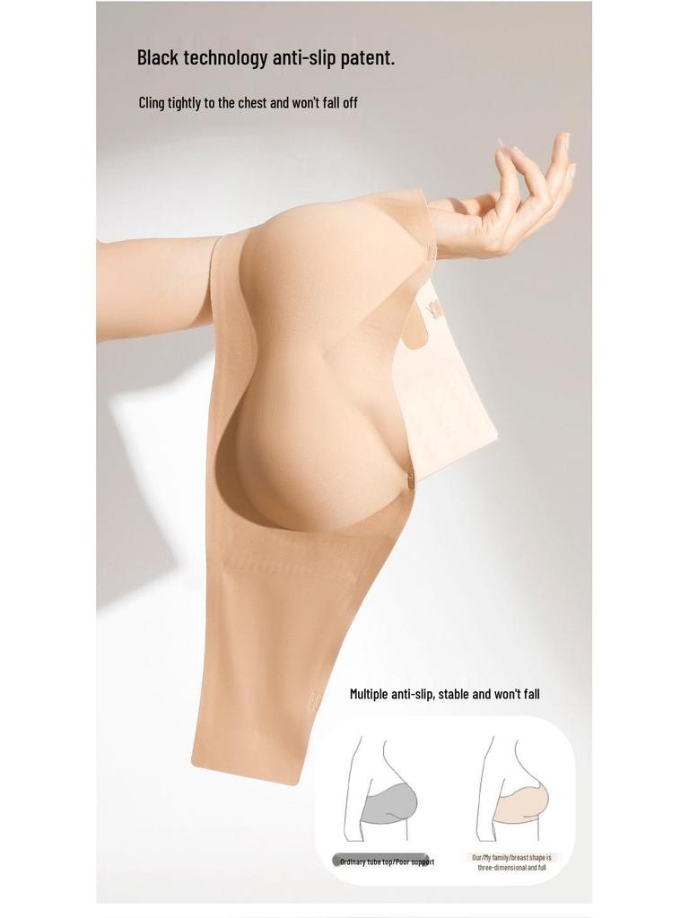 Push-Up Trägerloses Sport-Bandeau für Damen – Bügellos, Nahtlos, Leicht, Atmungsaktiv