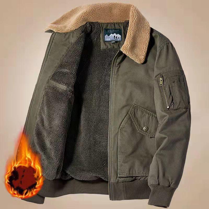 

Мужская зимняя повседневная куртка оверсайз, рабочая, с флисовой подкладкой и утолщенной конструкцией XS темно-зеленого