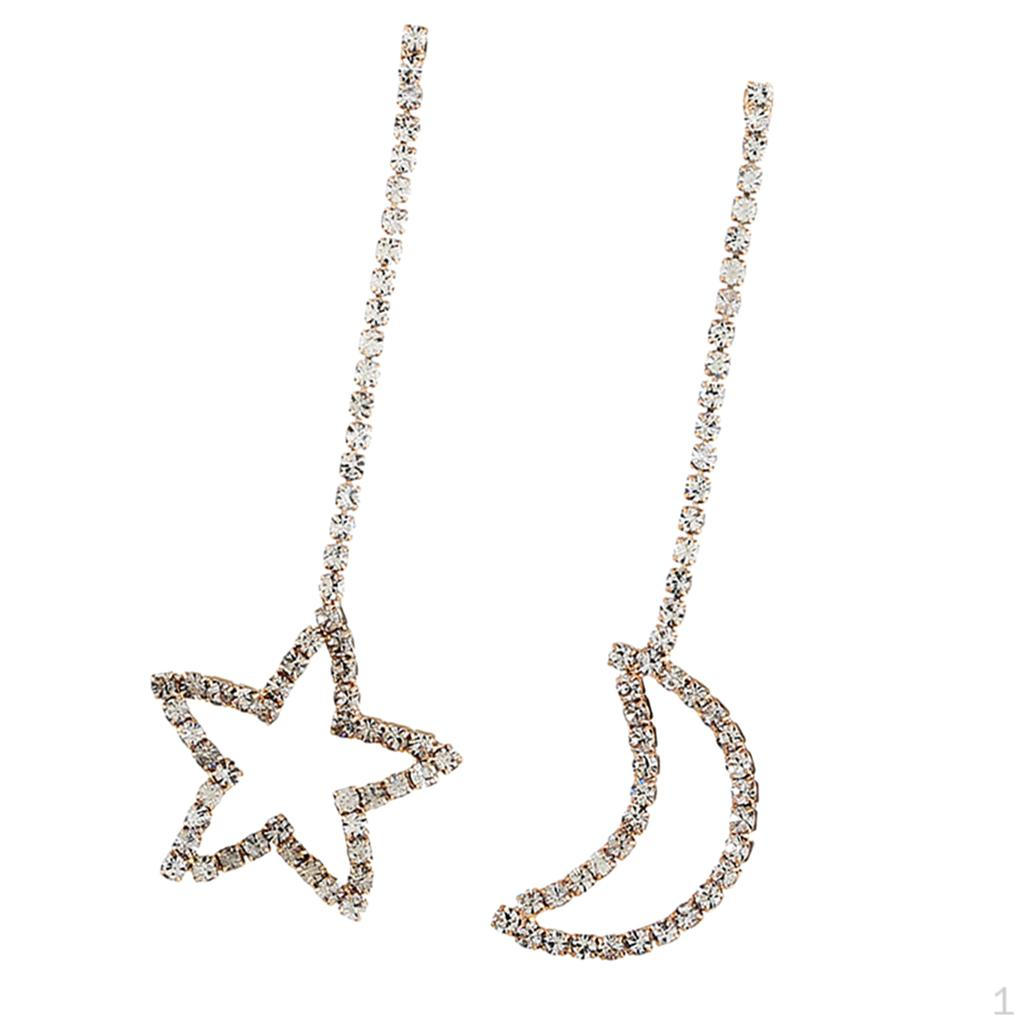 

Hollow Out Drop Earrings Rhinestone Paved Wedding Jewelry