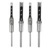 4Pcs Twist Drill Bits 6.4/8/9.5/10/12.7mm Square Hole Mortise Chisel Drill Bit Tools for Carving DIY Furniture