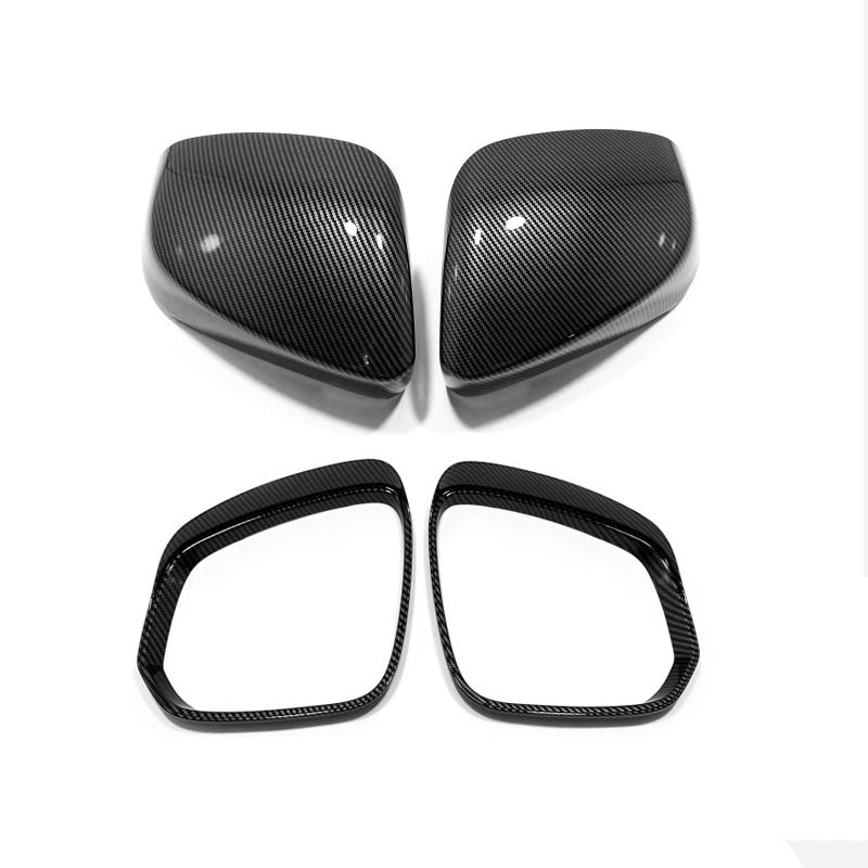 For Toyota BZ4X EA10   2024 ABS carbon Car Rearview Door Side Mirror Trim Rearview Mirror Rain Shield Cover Accessories