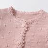 Spring and Autumn Infant Cotton Princess Baby Top Dress Sweater Coat Fashionable All-match Girl Knitted Cardigan
