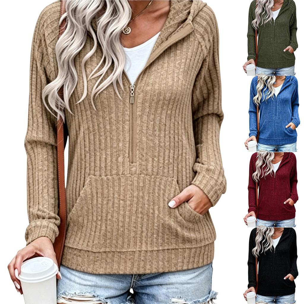 Women's Casual Loose Fit Hooded Sweatshirt Long Sleeve Pullover