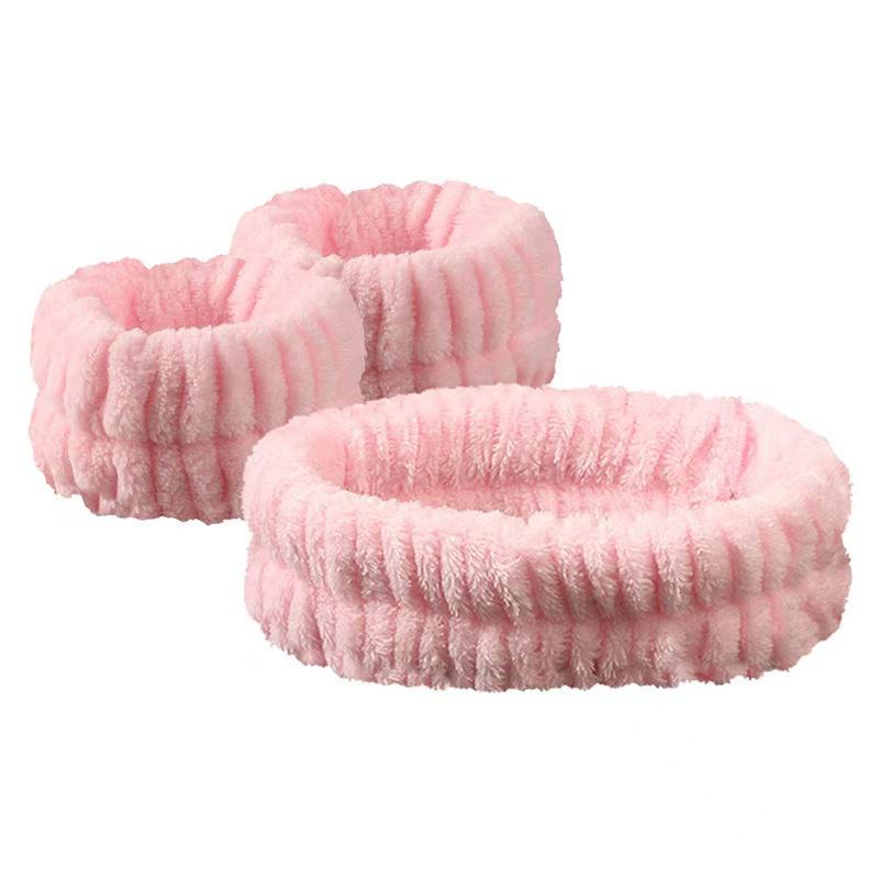 

Набор из 3 шт. повязок на запястье для умывания лица, женская повязка на голову, абсорбирующие водонепроницаемые напульсники, повязки для макияжа и умывания лица, резинки для волос