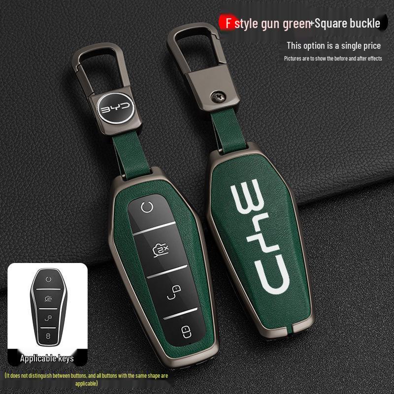BYD Han Key Case for Qin Pro, Song Max, New Energy, Tang, Song Plus - Metal Shell Car Bag Buckle.