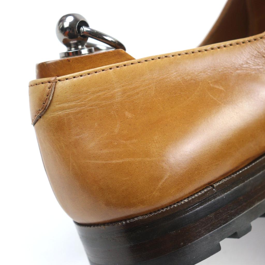 Tolle Berluti Lederschuhe Olga Periode Patina eckige Zehe Schnürschuhe Kamelleder Herren 7 Gebraucht