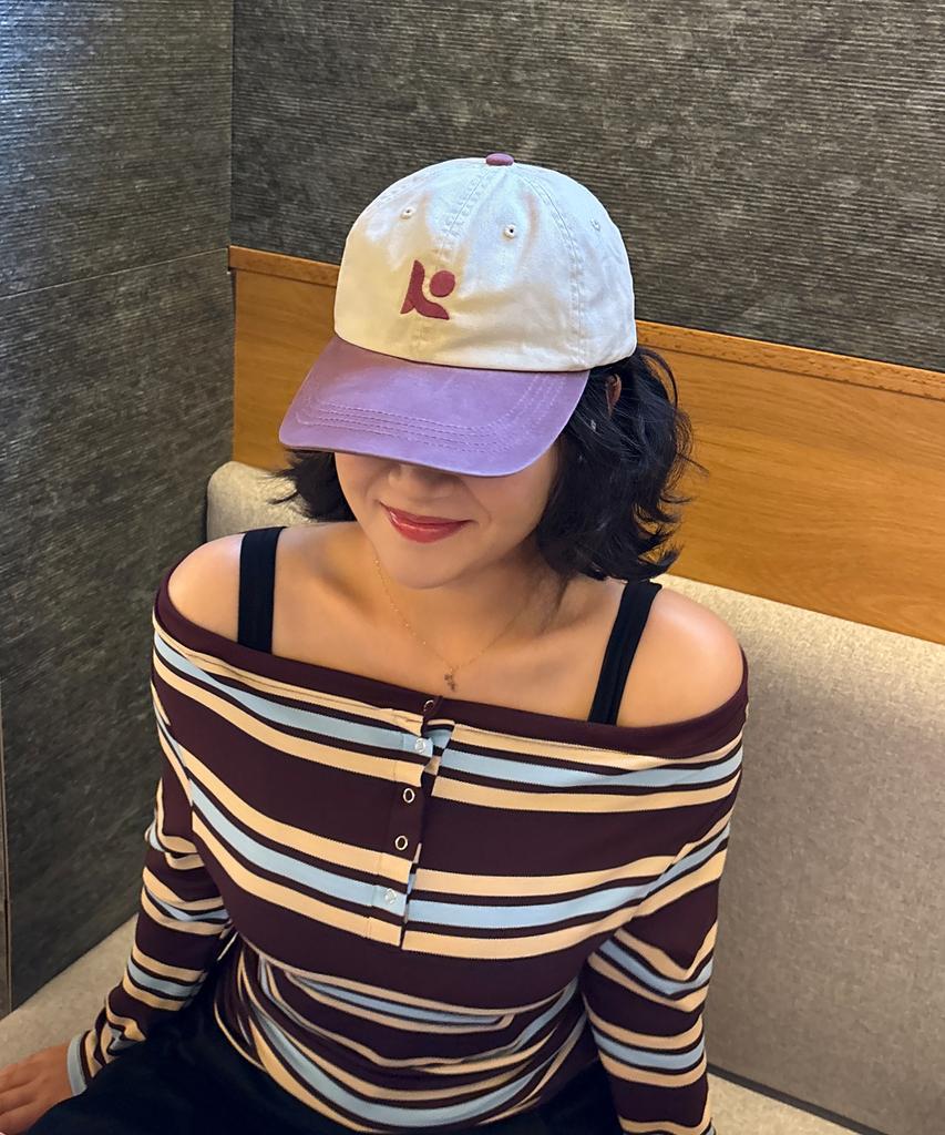 ROIDESROIS Embroidered Symbol Logo Two-Tone Ball Cap (Burgundy)