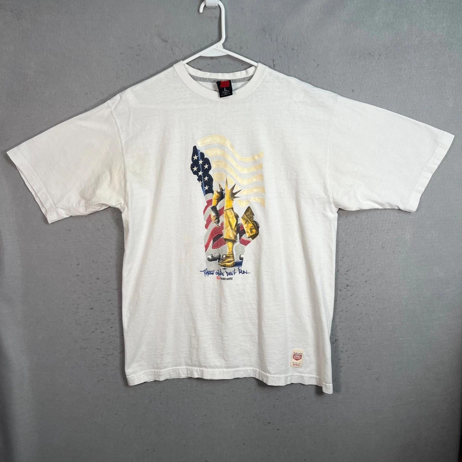 Vintage Ecko Unltd These Colors Dont Run White T Shirt Adult Large Mens 2XL