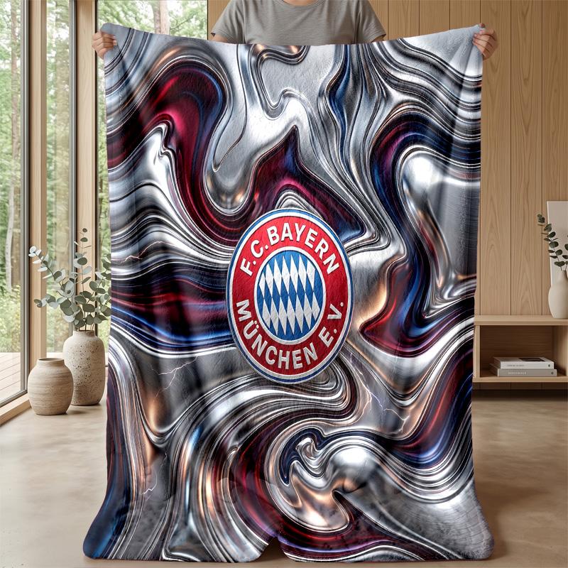 Bayern Munich Theme Blanket Soft Flannel Blanket Plush Throw Blanket Cozy Sofa Bed Blanket for Home Decor